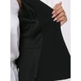 thumbnail image 5 of DARING DIVA Women's Casual Work Office Blazer Stand Collar Peplum M Black, 5 of 6