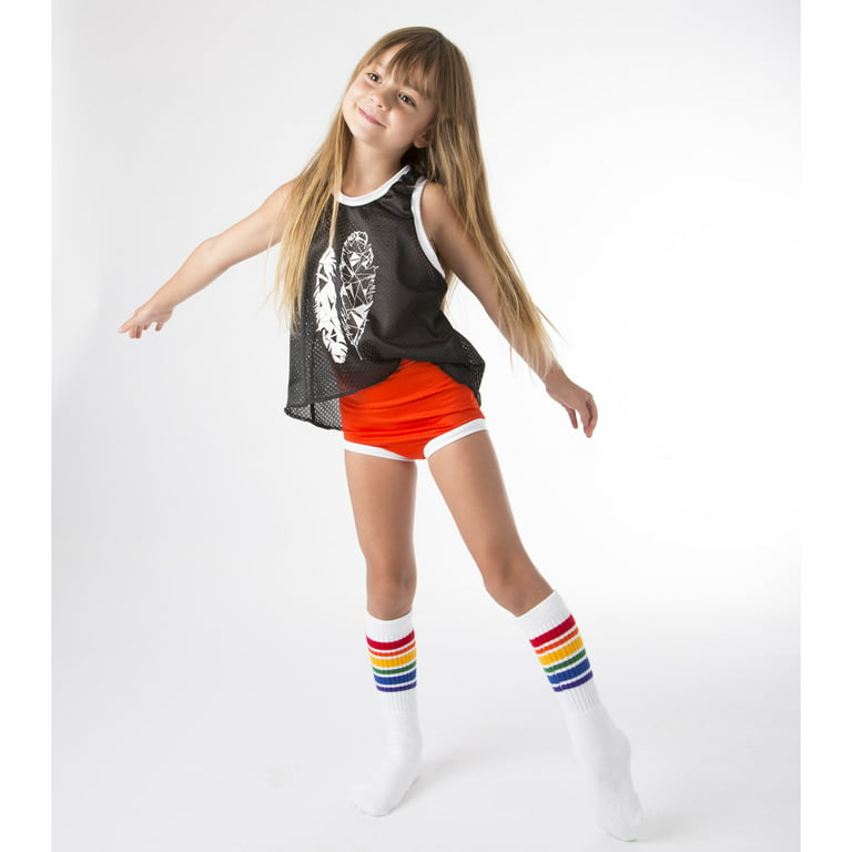 Kids Pride Socks Rainbow Striped Tube Socks T1-14 