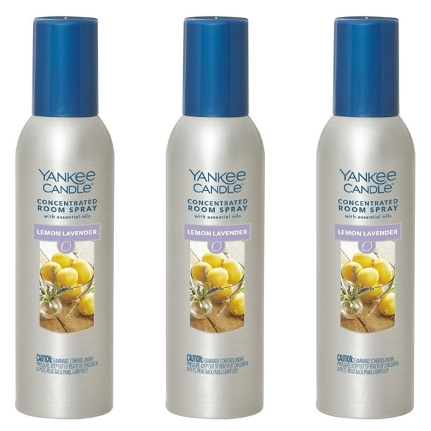 Spray de habitación Yankee Candle, limón y lavanda, 45 ml (paquete de 3)
