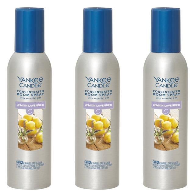 Spray de habitación Yankee Candle, limón y lavanda, 45 ml (paquete de 3)
