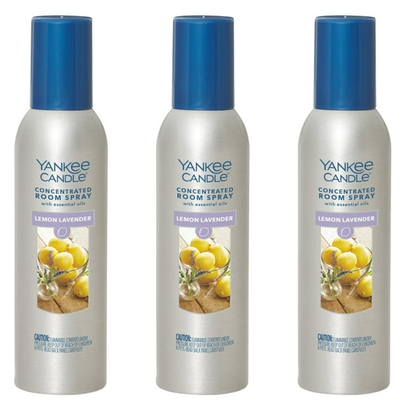 Spray de habitación Yankee Candle, limón y lavanda, 45 ml (paquete de 3)