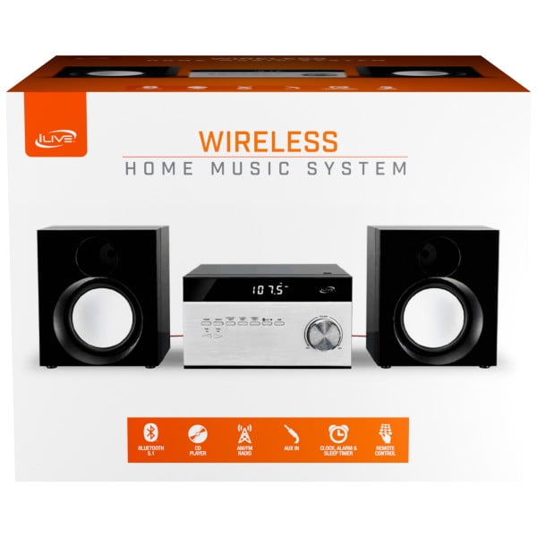 iLive Wireless Home Stereo System, with CD Player and AM/FM Radio