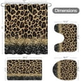 thumbnail image 6 of 4 Pcs Black Leopard Print Shower Curtain Set with Non-Slip Rugs, Toilet Lid Cover and Bath Mat, Wild Animal Skin Bathroom Decor Set with Shower Curtain and Rugs(Hooks Not Included), 6 of 6