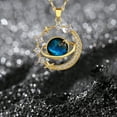 thumbnail image 6 of Wentin Reduced Necklaces & Pendants Starry Sky Planet Light Luxury Temperament Gorgeous Full Diamond Necklace Women's Versatile Collar Chain Titanium Steel Chain, 6 of 7