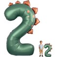 thumbnail image 1 of Yanonmyfd Dinosaur Number 2 Balloon, 36 Inch Matcha Green Foil Number Balloon for Dinosaur Birthday Party Decorations, Kids Jungle Theme,Green,2nd, 1 of 16