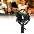 thumbnail image 1 of Support Antichoc pour Microphone, Support Anti-Vibration en ABS pour Microphones Ronds 45-50 mm avec Écrou de Conversion 5/8 à 3/8, Enregistrement, Studio Radio, 1 of 7