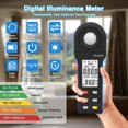 thumbnail image 2 of Digital Illuminance Meter, HoldPeak 1-400000Lux Light Meter with Large LCD Screen Handheld Ambient Temperature Measurer, 2 of 6