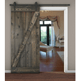 thumbnail image 2 of Essencaliy 36in x84in Solid Wood Barn Door, Made-in-USA Farmhouse Interior Sliding Barn Door With 6.25ft Barndoor Hardware Kit (DIY), 2 of 5