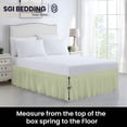 thumbnail image 3 of SGI bedding 11 inch Drop Wraparound Bed Skirt Queen Size - No Lifting Required, Adjustable Easy Fit Elastic Strap, Classic Gathered Styling Dust Ruffle, Fade Resistant -Sage, 3 of 7