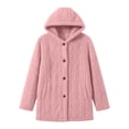 thumbnail image 7 of Perfectbot Women Sherpa Hooded Jacket, Long Sleeve Button Down Fleece Coat Fall Winter Warm Outerwear, 7 of 7