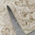 thumbnail image 3 of WIPONKEN 8'Round Rugs for Living Room Bedroom Dining Room Office Farmhouse, Machine Washable Non Slip Vintage Persia Rug Beige, 3 of 6
