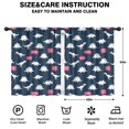 thumbnail image 2 of Blackout Kids Curtains,DarkBlue Cartoon Dinosaurs SpeechBubbles Pattern Childrens Insulated Curtains Set Of 2,Bedroom Essentials,Toddler Room Decor 42"x54", 2 of 5