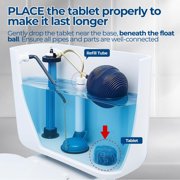 Automatic Toilet Bowl Cleaners Tablets 6 Pack, with 3 Pack Bleach ,Blue Toilet Tank Cleaner Tablets for Deodorizing & Descaling Household Toilet Cleaners for Bathroom