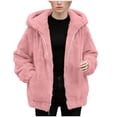 thumbnail image 6 of Womens Jackets Fleece Solid Color Zipper Up Stand Collar with Pockets Hoodless Sweatshirt Fall Outfits Casual Comfy Y2K Tops Winter Clothes 2025 Pink S-3XL, 6 of 9