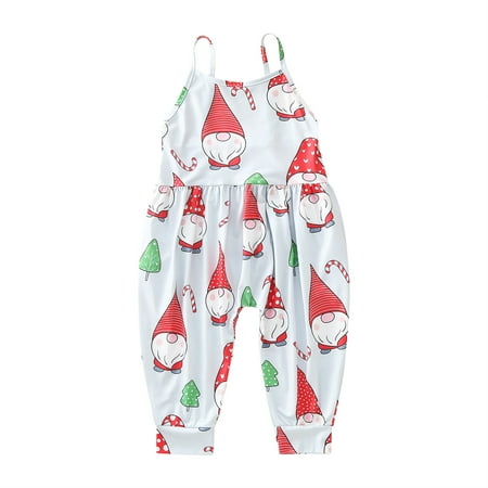 

nsendm Girls Easter Outfits Size 5 Strap Romper Jumpsuit Girls Toddler Baby Tree Boutique Baby Girl Clothes Grey 2-3 Years