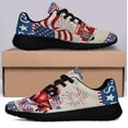 thumbnail image 3 of Patriotic Red Truck God Bless America Shoes Sneakers Black Size 5, 3 of 7
