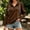 Brown-08, variant on LIBRCLO Womens Sweatshirts Half-Zip Quarter Zip Split Hem Loose Fitting Long Sleeved Tops Lounge Daily Sweatshirts