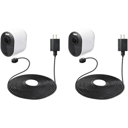 

Wasserstein 25ft Weatherproof Outdoor Magnetic Charging Cable w/ Quick Charge Adapter for Arlo Ultra/Ultra 2 Pro 3/Pro 4 (2 Pack Black)