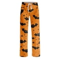 thumbnail image 5 of IYYVV Halloween Pajama Pants for Women Cute Funny Pumpkin Graphic Pajamas Casual Elastic Waist Palazzo Pant Fall Pajamas Saffron M, 5 of 6