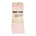 Muk Luks Women's Regular Crew Compression Socks, 3Pack, Shoe Sizes 6