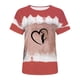 thumbnail image 4 of Mujeres Casual Cuello Redondo Manga Corta Estampado Jersey Blusa Camiseta Tops Sueltos OAVQHLG3B Store  lin121212, 4 of 4