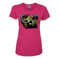 thumbnail image 2 of Neon Technicolor Trippy Party Rainbow Koala | Womens Animal Lover Graphic T-Shirt, Fuschia, Large, 2 of 4