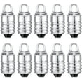 thumbnail image 1 of 10 Pieces E10 LED Bulbs 3 Volt Miniature Flashlight E10 Replacement Bulbs Mini Lamps Cool White, 1 of 6