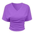 thumbnail image 4 of Korean Style Design Short Sleeve T Shirt Casual Loose Fit Pure Basic Top Summer Arrival Women's Tee Shirts for Women Casual, 4 of 4