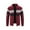 Red, variant on Fesfesfes Mens Sweater Winter Turtleneck Zipper Jacket Long Sleeve Stripe Knitted Sweater Top Outwear Coat