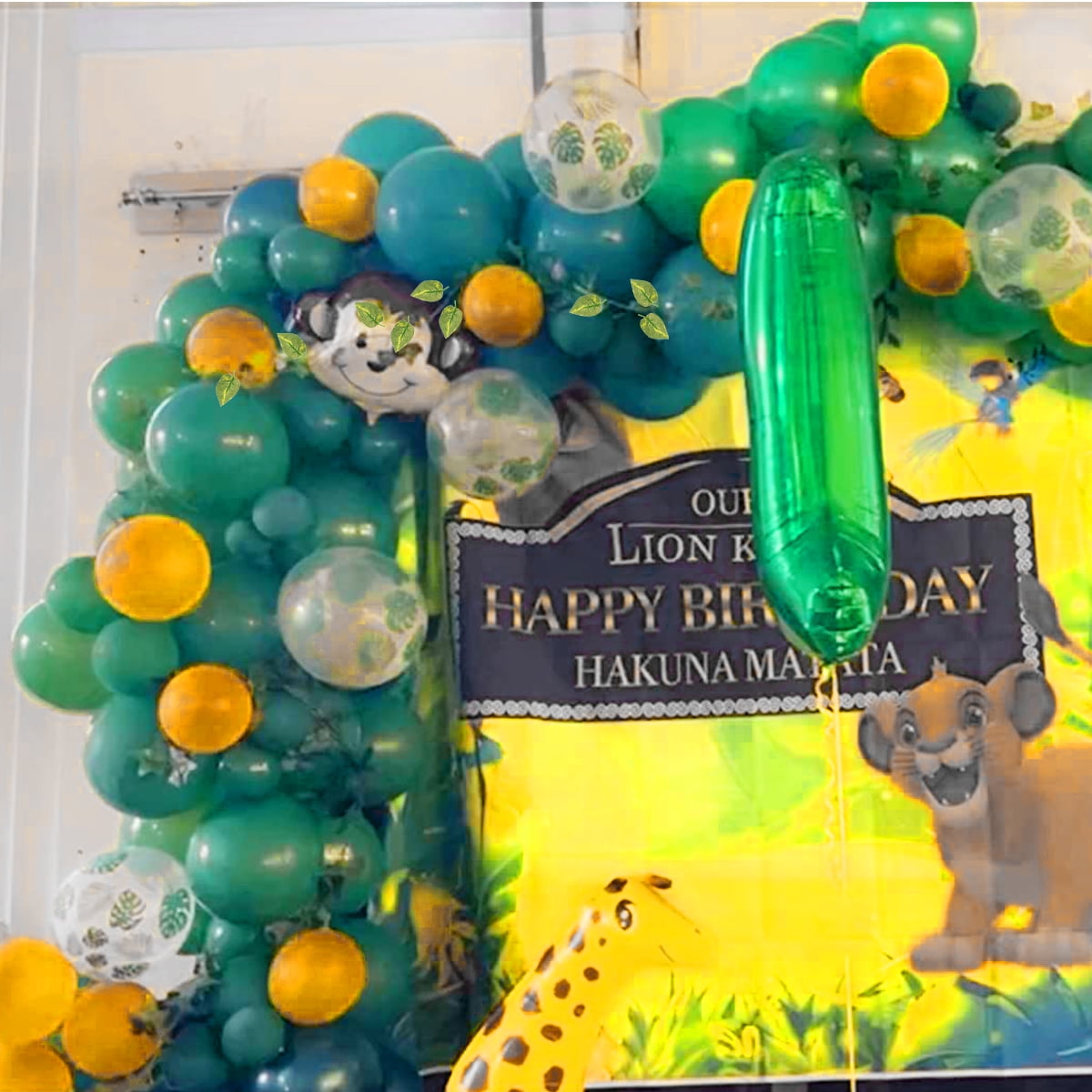 Jungle Balloons Kit 113 Pcs Balloons Arch Garland Kit Jungle Safari Tropical Wild Theme Party