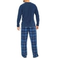 thumbnail image 2 of Eddie Bauer Men's Soft & Cozy Fleece Sleep Set EMW0018S (Heather Light Grey/Port Royal Plaid, XXL), 2 of 7