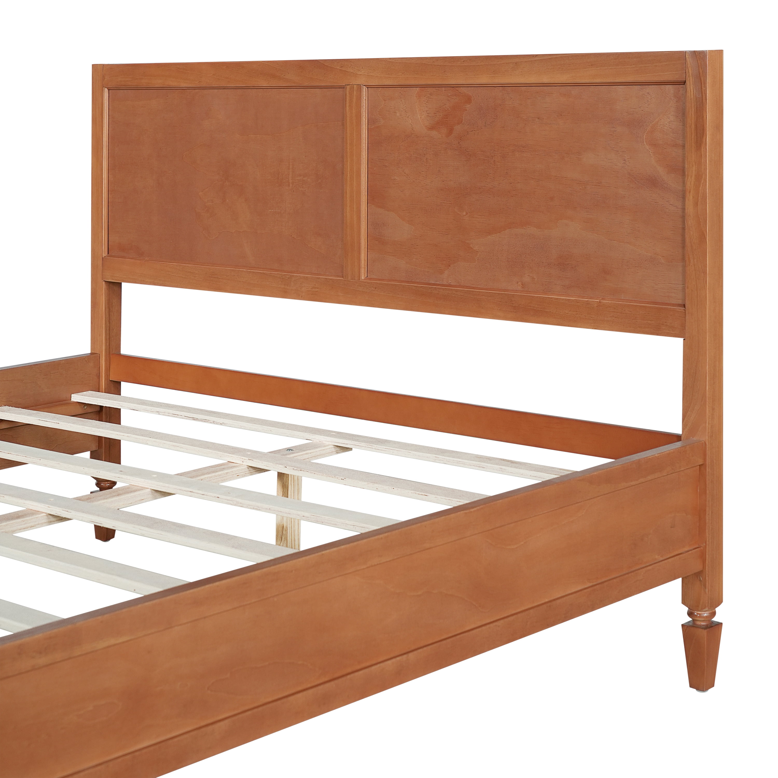 Queen Size Classic Wood Platform Bed Frame, No Box Spring Needed, Easy Assembly
