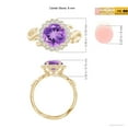 thumbnail image 5 of ANGARA Natural Vintage Inspired 1.7 ct Amethyst Flower and Vine Ring in 14K Yellow Gold for Women (Size-8mm) | February Birthstone, Anniversary, Jewelry Gift for Women | Natural Amethyst Ring, 5 of 10