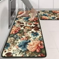 thumbnail image 2 of Kitchen Rugs Sets Of 2,Pioneer Flower Floral Print Pattern Anti Fatigue Kitchen Mat Rugs Non Slip Washable,Decorative Kitchen Floor Mats for Kitchen,Sink,Laundry,17"x47"+17"x47", 2 of 5