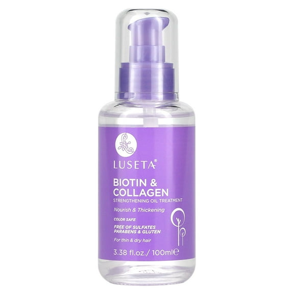 Biotin & Collagen, Strengthening Oil Treatment, 3.38 fl oz (100 ml), Luseta Beauty