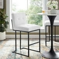 thumbnail image 2 of Pemberly Row 30" Modern Fabric Upholstered Bar Stool in White/Black, 2 of 8