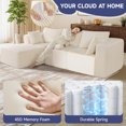 thumbnail image 5 of 4 Seats Boneless Modular Cloud Sectional Sofa, Extra-Wide Deep Seats Plush Corduroy Sleeper Couch for Cozy Modern Living Rooms, Small Spaces & Apartments (Beige, 136"-U Shape), 5 of 7