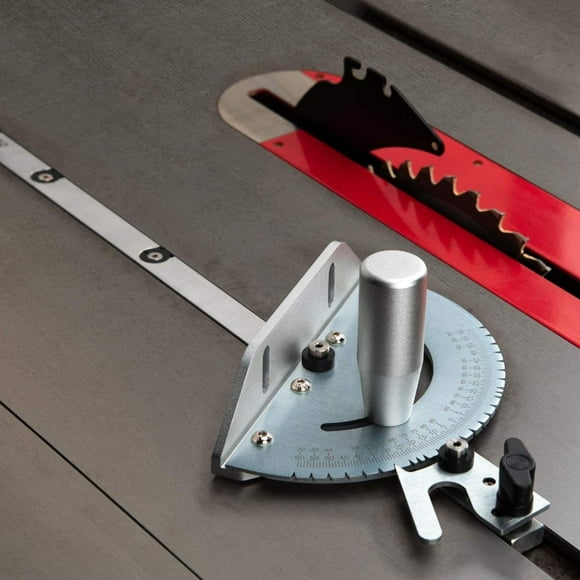 Metal Miter Gauge, Professional Silver High Accuracy Table Saw Miter Gauge Safe for Router Table for Band Saw