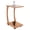 Cherry Wood Color, variant on ToppiJoy C Shaped Solid Wood End Table with Rolling Wheels, Modern Side Table, TV Tray Table (Cherry Wood Color)