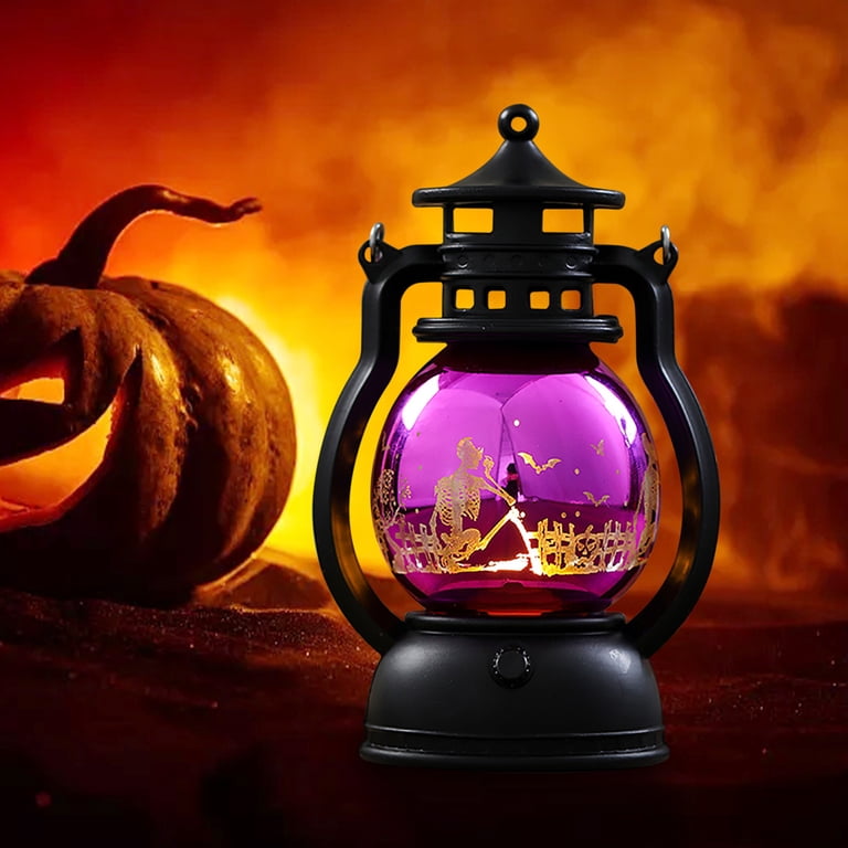 Luminara Poison Bottle Flameless LED Candle - Imperial Purple, Moving Flame, Halloween Decor