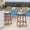 Deep Teak, variant on PURPLE LEAF Outdoor Swivel Bar Height Stools Set of 2 Patio 360° Rotating All-Weather Wicker High Top Stools with Back and Cushion for Outside Backyard Kitchen Bistro Garden, Teak
