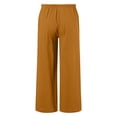 thumbnail image 3 of OGLCCG Cotton Linen Pants for Girls Teens Summer Casual Straight Leg Boho Pants Elastic Waist Beach Trousers with Pockets 4-15 Years, 3 of 6