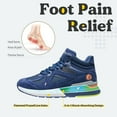 thumbnail image 2 of FitVille Men's Extra Wide Basketball Shoes High-Top Sneakers with Arch Support, Majolica Blue, Size 15, 2 of 9