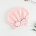 thumbnail image 2 of JWDX Shower Cap, Stapler Clearance, Coral Fleece Hair Hat Girls Shampoo Quick-Drying Hat Net Red Dry Hair Hat Bow Dry Hair Hat Pink, 2 of 2