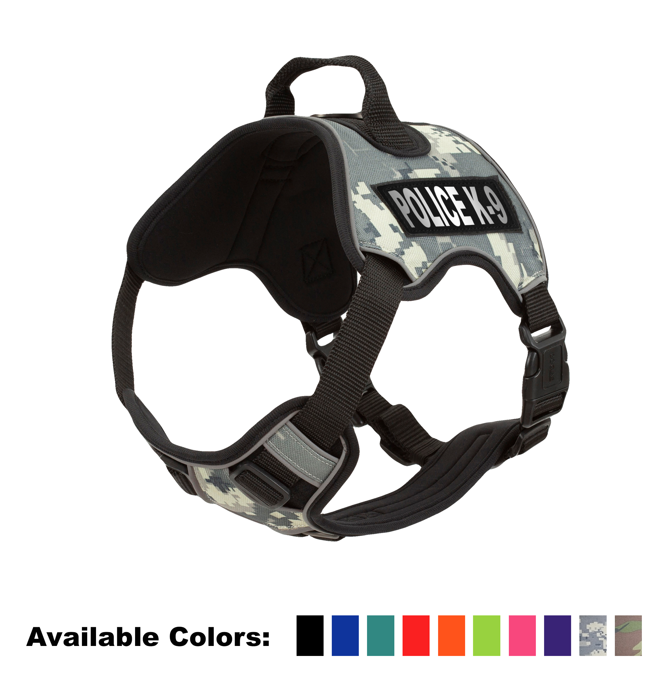 DogLine POLICE K9 NoPull Dog Harness With Reflective Removable
