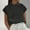 Black, variant on SNKSDGM Women's Plus off the Shoulder Tops for Women Plus Size Sweater Women's Solid Color Summer Button Pullover Slim Fit Sleeveless Stand Shirt Top Vest S