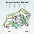 thumbnail image 2 of Cauagu Funny Dinosaurs on Stripes for Unisex Bucket Hat,Outdoor Summer Beach Fishing Sun Hat Hot Summer Reflective Bucket Hat Fun Outdoor Vacation Hat for Men and Women, 2 of 6