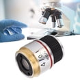 thumbnail image 1 of Lente Objetivo De Microscopio, aleación De Aluminio Y Latón Resistente A La Corrosión Detecta Defectos Carcasa Cromada 4X 185 Objetivo Acromático Para Química Física, 1 of 7