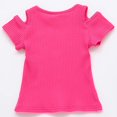 thumbnail image 1 of 2023-9 Month-4 Years Girls Cold Shoulder Tops T-shirt Tee Shirt, 1 of 2