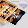 thumbnail image 4 of Mummy Boxer Happy Halloween with Pumpkins Bats Spooky Fun Acrylic Plaque with Wood Photo Frame Box Boxers Dog Lover Gifts Idea Light Box - 00019, 4 of 5